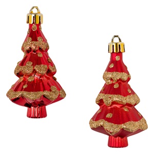 chrs-set3tem-kokk-dentrakia-8cm-list.jpg Set Ornamente de Craciun Brazi Roşii Glitter 8cm - 3buc - Image 1