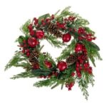 Coronita Decorativa de Craciun cu Pomusoare Mere Rodii Conuri Ramuri Ø70m