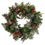 Coronita Decorativa de Craciun cu Ramuri Pomusoare Rodii Conuri Ø60cm