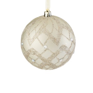 dis-glob-cra-sampaniu-mat-gl-10cm-list.jpg Ornament Brad de Craciun Glob Bej cu Glitter & Strass Ø10cm - Image 1