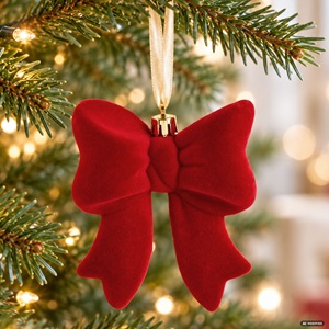 dis-ornament-funda-ros-catif-10cm-list.jpg Ornament de Brad in Forma de Funda Rosie Catifelata 10cm - Image 1