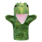 Figurina din Plus Dinozaur Verde pentru Teatru de Papusi 28cm