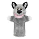 Figurina din Plus Lup Gri pentru Teatru de Papusi 28cm