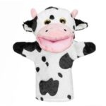 Figurina din Plus Vacuta Alba pentru Teatru de Papusi 28cm