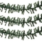 Ghirlanda Decorativa de Craciun Verde Ninsa cu 180 de Ramuri & 60 LED-uri 2,7m x 17cm