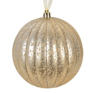 glob-cra-sampaniu-mercury-mat-12cm-list.jpg Ornament Brad de Craciun Glob Sampaniu Mat Mercury cu Dungi Glitter Ø12cm - Image 1