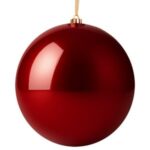Ornament Brad de Craciun Glob Rosu Ø25cm