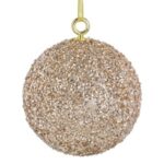 Glob de Craciun cu Beteala Bej Sampanie Ø15cm