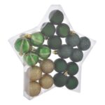 Set Globuri de Craciun Petrol Sampaniu Glitter Ø4cm - 20buc