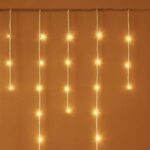 Instalatie de Lumini Perdea cu 480 de Becuri LED de Interior & Exterior cu Programe 10m - Alb Extra Cald