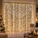 Instalatie Tip Perdea cu 400 LED-uri Interconectabila de Interior-Exterior 2m - Alb Cald