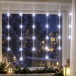 Instalatie Tip Perdea cu 400 LED-uri si Programe de Interior-Exterior 10m - Alb Rece
