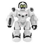 Jucarie Robot Alb Negru cu Miscare Muzica & Lumini 20cm