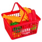 Jucarie Cos Supermarket cu Alimente & Legume - 18 piese