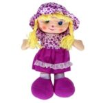 Papusa Textila Fucsia - Rochie Mov