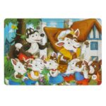 Puzzle ”Lupul & 7 Iezi” (15 piese)