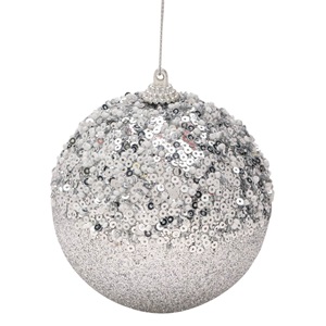 ornament-brad-de-craciun-glob-argintiu-paiete-glitter-9cm-list.jpg Ornament Brad de Craciun Glob Argintiu Paiete Glitter Ø9cm - Image 1
