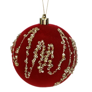 ornament-brad-de-craciun-glob-catifelat-rosu-cu-paiete-aurii-9cm-list.jpg Ornament Brad de Craciun Glob Catifelat Rosu cu Paiete Aurii Ø9cm - Image 1