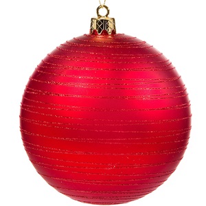 ornament-brad-de-craciun-glob-rosu-mat-glitter-15cm-list.jpg Ornament Brad de Craciun Glob Rosu Mat Glitter 15cm - Image 1
