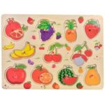 Puzzle din Lemn Fructe (11 piese) - 30x22cm
