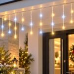 Instalatie de Lumina Perdea Cascada cu 432 LED-uri Alb Cald si Alb Rece de Interior si Exterior cu Program - 3m