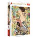 Puzzle Tablou Doamna cu Evantai Gustav Klimt (1000 de Piese) - Trefl