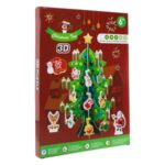 Puzzle 3D Brad de Craciun cu Ornamente 20x32cm- 36buc