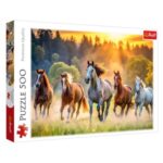 Puzzle „Cai care Alearga in Apus” (500 de Piese) – Trefl.