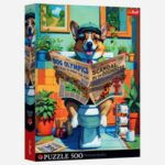 Puzzle Caine Citind Ziarul (500 Piese) - Trefl