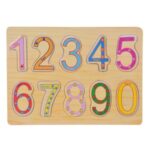 Puzzle de Lemn Cifre (10 piese) - 29x21.5cm
