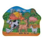 Puzzle din Lemn Animale Ferma (9 piese) - 17.8x23.8cm
