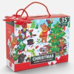 Puzzle de Podea de Craciun Om de Zapada cu Animale (35 Piese Jumbo)