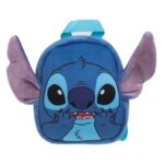 Rucsac de Plus Bleu Mov Catifelat Stitch pentru Copii 17.5x7x21cm
