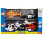 Set Vehicule de Salvare cu Sunet & Lumini - 5buc
