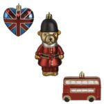 Set Ornamente de Craciun Inima Ursulet Autobuz England - 3 buc
