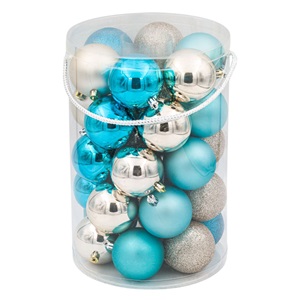 set-globuri-de-craciun-bej-turcoaz-mat-stralucitoare-glitter-7cm-30buc-list.jpg Set Globuri de Craciun Bej Turcoaz Mat Stralucitoare Glitter 7cm - 30buc - Image 1