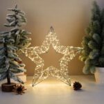 Stea Metalica Decorativa Flash 1250 LED 75x8x72.5cm - Alb Cald