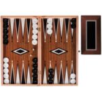 Joc Table din Lemn cu Piese Negre 30x30cm