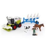 Tractor Jucarie cu Plug Figura Animale Sunete & Lumini