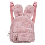 Rucsac de Plus Roz cu Urechi pentru Copii 23x11x33.5cm