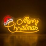 Lampa de Craciun "Merry Christmas" LED Neon 42.7x21cm